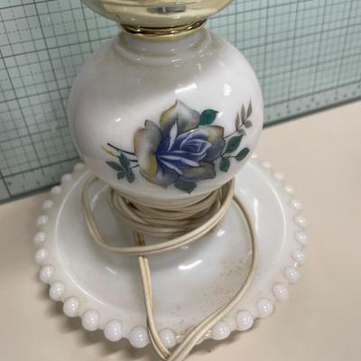 Vintage milk glass lamp