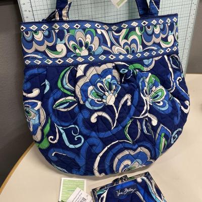 Mediterranean blue vera Bradley coin, purse and handbag