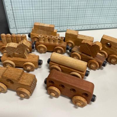 Cute wood train with magnets