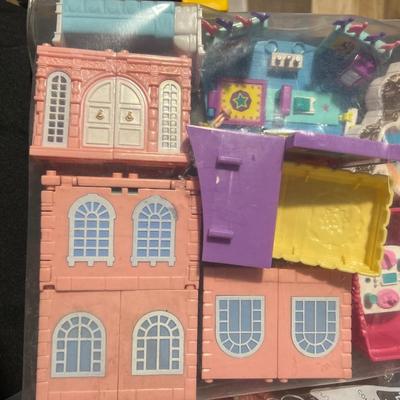 3 large bags of Polly Pocket Houses, People and Accessories