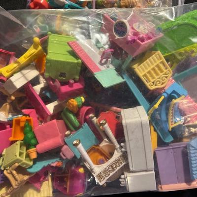 3 large bags of Polly Pocket Houses, People and Accessories
