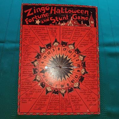1935 ZINGO HALLOWEEN FORTUNE AND STUNT GAME