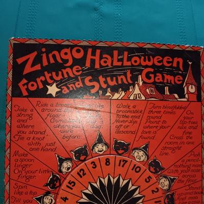 1935 ZINGO HALLOWEEN FORTUNE AND STUNT GAME