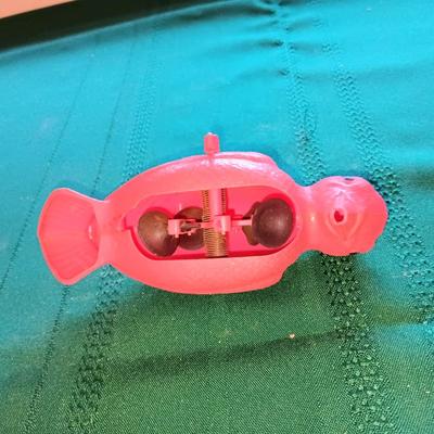 MICKEY'S TRACTOR, WAGON, TOP, WIND UP BIRD & A WOODEN TOY