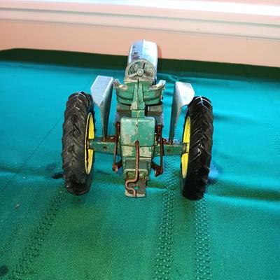 JOHN DEERE TOY TRACTOR AND IMPLEMENT