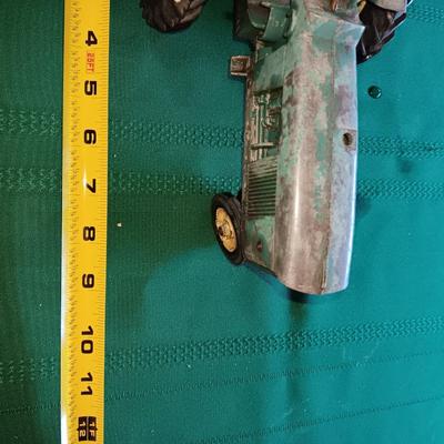 JOHN DEERE TOY TRACTOR AND IMPLEMENT