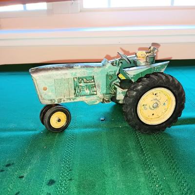 JOHN DEERE TOY TRACTOR AND IMPLEMENT