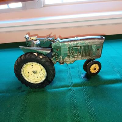JOHN DEERE TOY TRACTOR AND IMPLEMENT