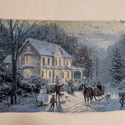 Thomas Kinkade Hanging Tapestry 33" x 25" (LR)