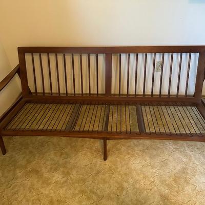 Mid Century Wood Framed Sofa