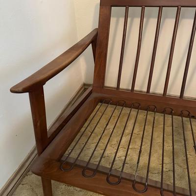 Mid Century Wood Framed Sofa