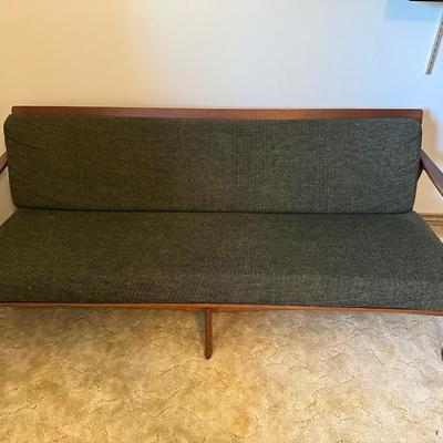 Mid Century Wood Framed Sofa