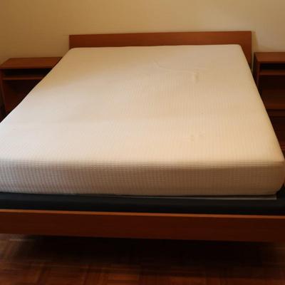 Mid Century Queen Bed Frame and Nightstands