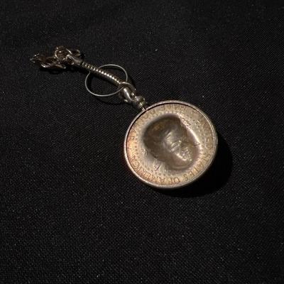 JFK half dollar 3-D keychain