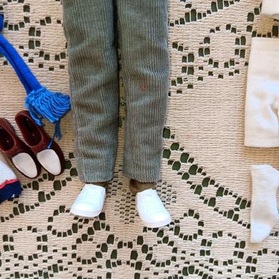 1960 BARBIE'S KEN DOLL WITH CLOTHES, SHOES, TENNIS AND PING PONG