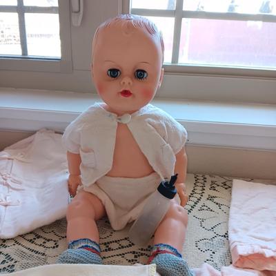 BABY DOLL WITH BLANKET AND CLOTHES