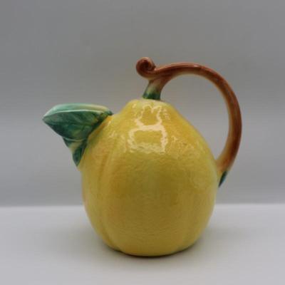 Hand-painted Italian Ceramic Lemon Pitcher
