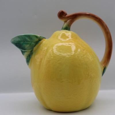 Hand-painted Italian Ceramic Lemon Pitcher