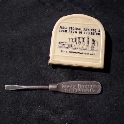 Dodge screwdriver and First federal savings and loan tape measure
