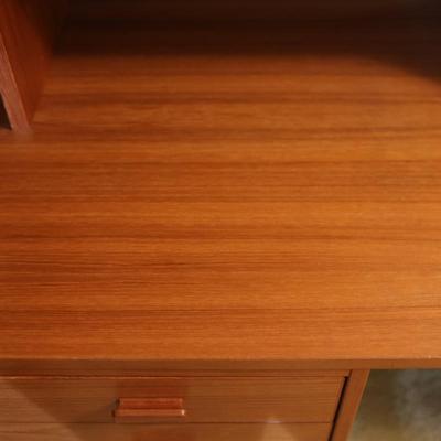 Two Drawer Desk with Bookshelf