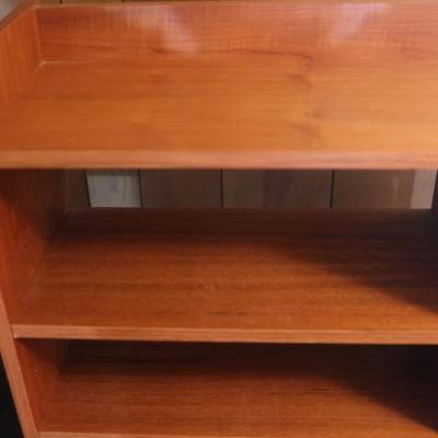 Two Drawer Desk with Bookshelf