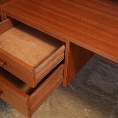 Two Drawer Desk with Bookshelf