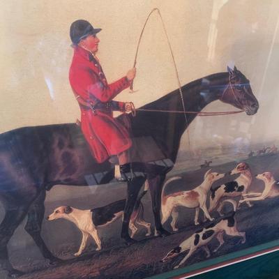 Large Framed/Matted Hunt Scene