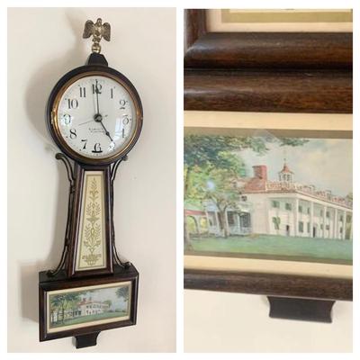Banjo Clock w/ Mount Vernon Base