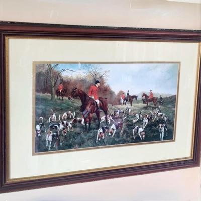 Large Framed/Matted Hunt Print