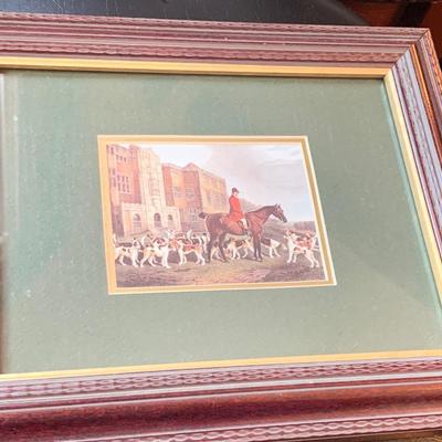 Hunt Scene Print Framed