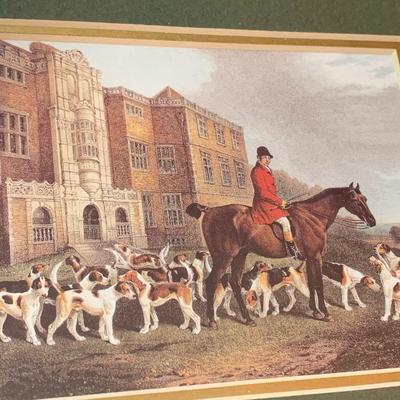 Hunt Scene Print Framed
