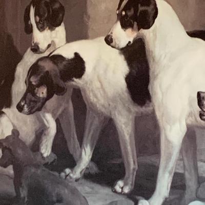 Large Framed Art Dogs
