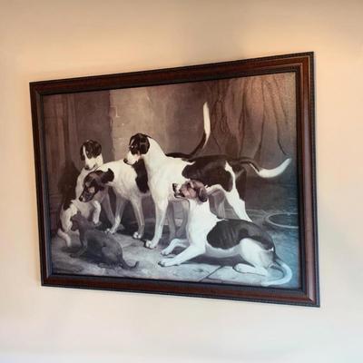 Large Framed Art Dogs