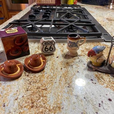 SALT AND PEPPER SHAKERS AND TOOTHPICK HOLDERS