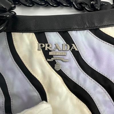 472 PRADA Tessuto Nylon Waves Tote Bag