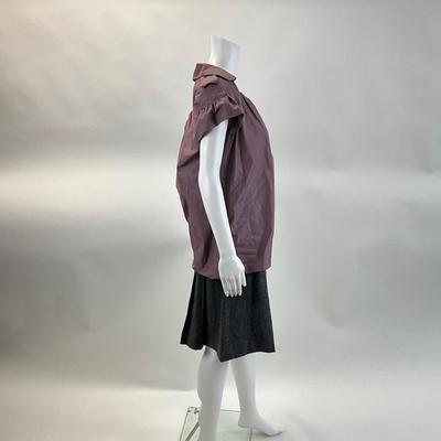 477 BURBERRY Lavender Blouse with Wool Skirt