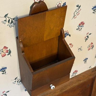 Vintage Milk Glass Spice Rack and Recipe Box