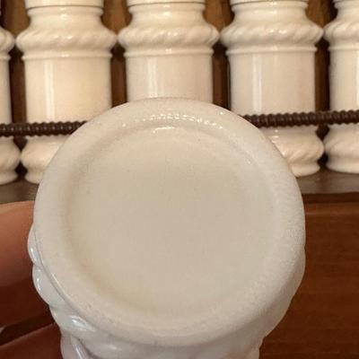 Vintage Milk Glass Spice Rack and Recipe Box