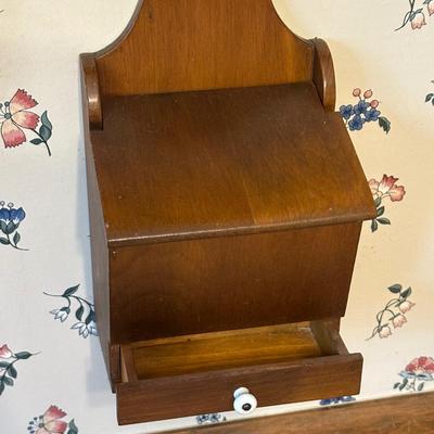 Vintage Milk Glass Spice Rack and Recipe Box