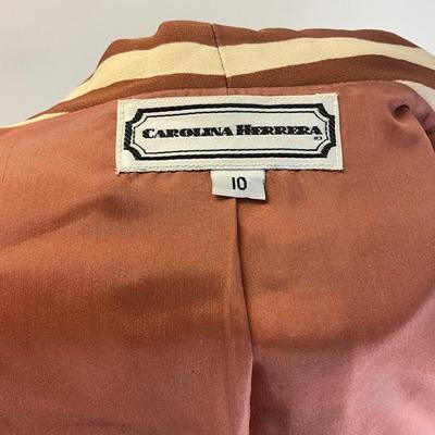 479 CAROLINA HERRERA 3-Piece Striped Suit