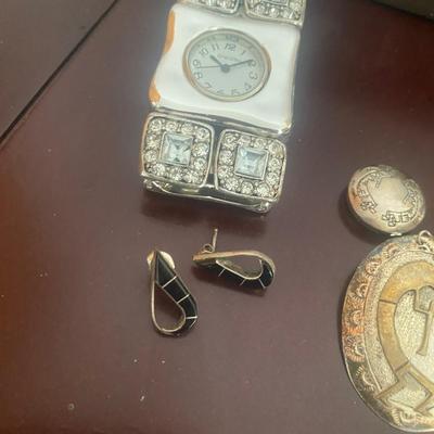MEN & WOMEN'S WATCHES, SILVER TONE BUTTON COVERS AND COSTUME JEWELRY