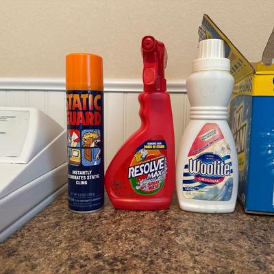 OXI CLEAN VERSATILE STAIN REMOVER POWDER, FABRIC SOFTENER SHEETS, BOOT/LEATHER CLEANERS AND CONDITIONERS AND MORE