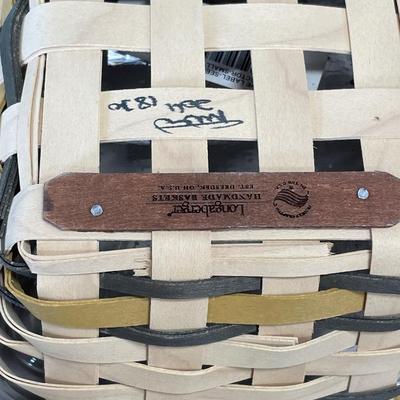 Longaberger basket with hard top and metal
