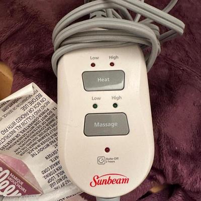 SUNBEAM ELECTRIC SHOULDER HEAT & MASSAGE PAD, KLEENEX, BAR SOAP AND MORE