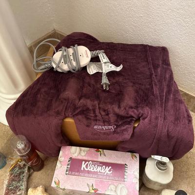 SUNBEAM ELECTRIC SHOULDER HEAT & MASSAGE PAD, KLEENEX, BAR SOAP AND MORE
