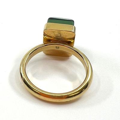 485 LOUIS VUITTON Gold Resin and Crystal Cosmopolitan Ring