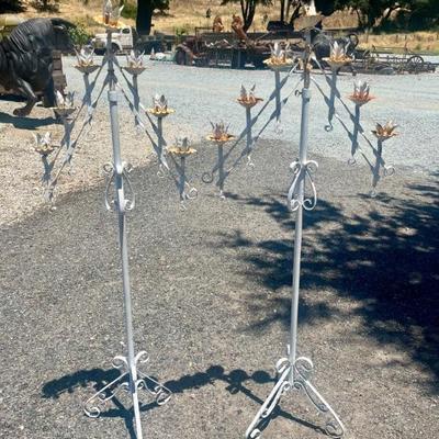 Vintage Metal Candle Stands