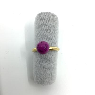 486 LOUIS VUITTON Gold Resin and Stone Cosmopolitan Ring