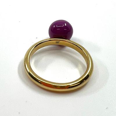 486 LOUIS VUITTON Gold Resin and Stone Cosmopolitan Ring