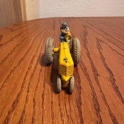 MINNEAPOLIS MOLINE DIECAST TOY TRACTOR & TIN LITHO FRICTION TRAIN